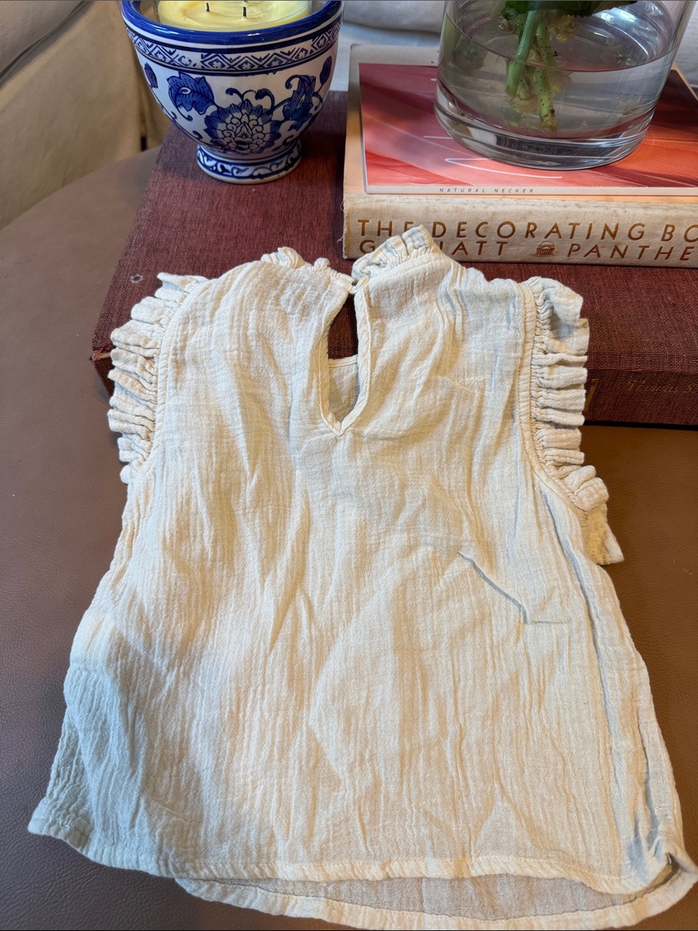 Cream Ruffle Sleeve Top - Picture 3 of 4